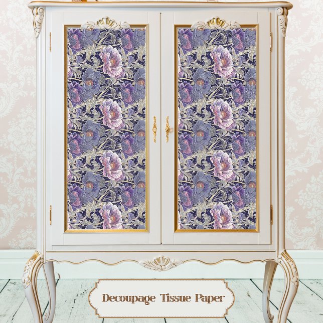 Vintager Jugendstil Elegant Lila & rosa Seidenpapier (Von Creator hochgeladen)