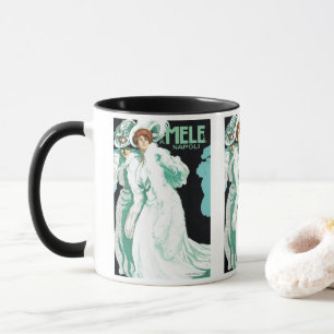 Vintager Jugendstil, Italien Mode und Extravagante Tasse