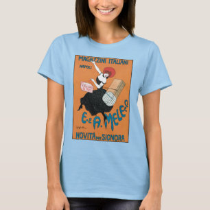 Vintager Jugendstil, italienische Frauenmode T-Shirt