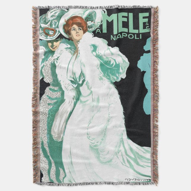 Vintager Jugendstil, italienische Mode, Extravagan Decke (Vorderseite Vertikal)