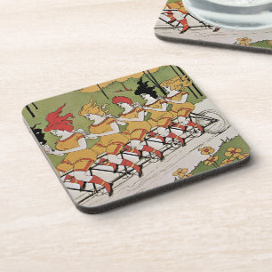 Vintager Jugendstil, Lager Tandem Fahrrad Getränkeuntersetzer