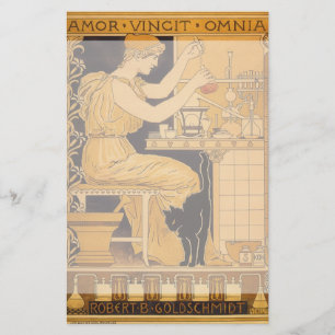 Vintager Jugendstil, Liebe erobert alle Wissenscha Briefpapier