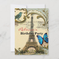 Vintager Jugendstil-Wirbel paris eiffel Turm