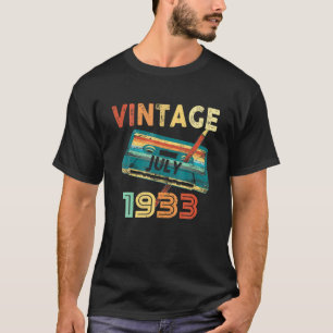 Vintager Juli 1933 Musikkassette88. Geburtstagsges T-Shirt