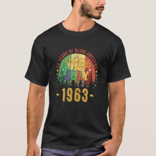 Vintager Juli 1963 59 Jahre alt 59. Geburtstag Awe T-Shirt