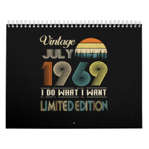 Vintager Juli 1969 Was ich Wollte Limited Edition Kalender
