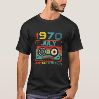 Vintager Juli 1970 Cassette Tape 50. Geburtstag De T-Shirt
