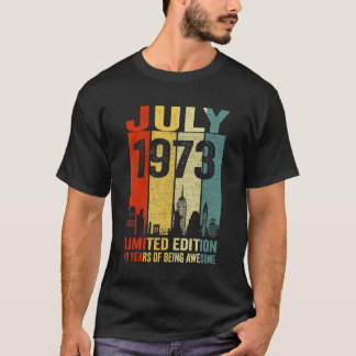 Vintager Juli 1973 49 Geburtstag 49 Jahre alt 1973 T-Shirt