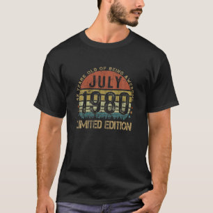 Vintager Juli 1980 42. Geburtstag Retro 42 Jahre a T-Shirt