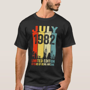 Vintager Juli 1982 40 Geburtstag 40 Jahre alt 1982 T-Shirt