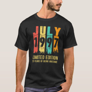 Vintager Juli 1997 25 Jahre alt 25. Geburtstag T-Shirt