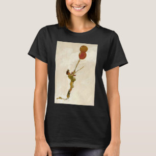 Vintager Junge mit Roten Balloons bei einer Geburt T-Shirt