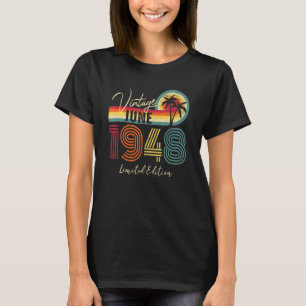 Vintager Juni 1948 74. Geburtstag 74 Jahre alt T-Shirt