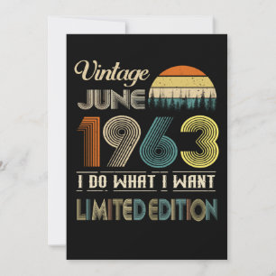 Vintager Juni 1963 Was ich Wollte Limited Edition Feiertagskarte