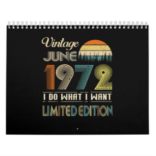 Vintager Juni 1972 Was ich Woll Limited Edition Kalender