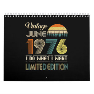 Vintager Juni 1976 Was ich Wollte Limited Edition Kalender