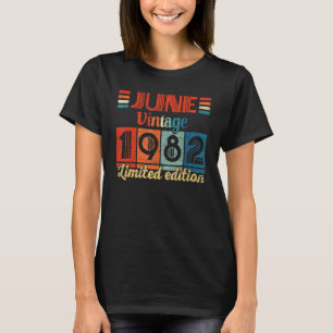 Vintager Juni 1982 40. Geburtstag 40 Jahre alt T-Shirt