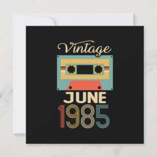 Vintager Juni 1985 35. Geburtstag 35 Jahre Geschen Einladung