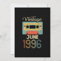 Vintager Juni 1996 25. Geburtstag 25 Jahre Geschen
