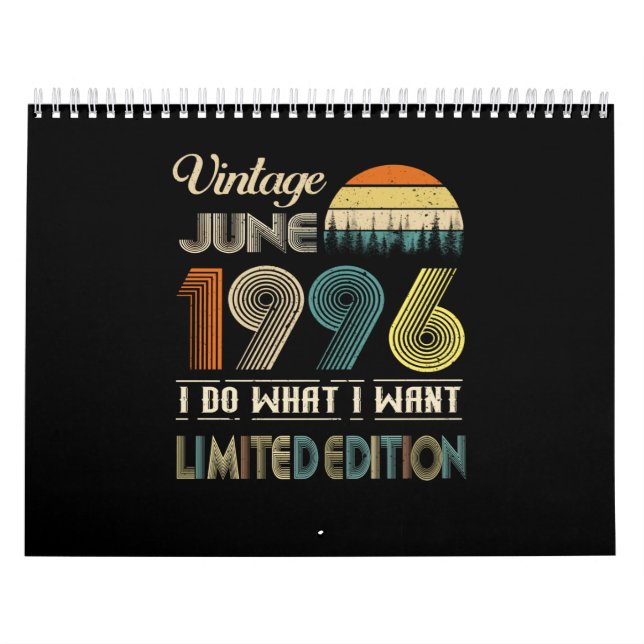 Vintager Juni 1996 Was ich Wollte Limited Edition Kalender (Titelbild)