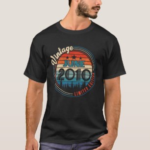 Vintager Juni 2010 12 Jahre Geburtstagsgeschenke T-Shirt