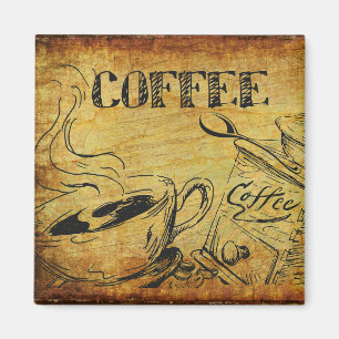 Vintager Kaffee-Cup Magnet