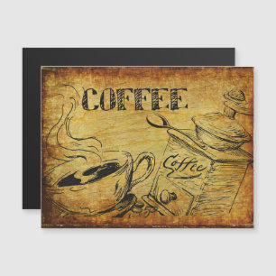 Vintager Kaffee-Cup Magnetkarte