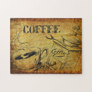 Vintager Kaffee-Cup Puzzle