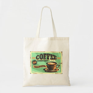 Vintager Kaffee immer heiße Tasche