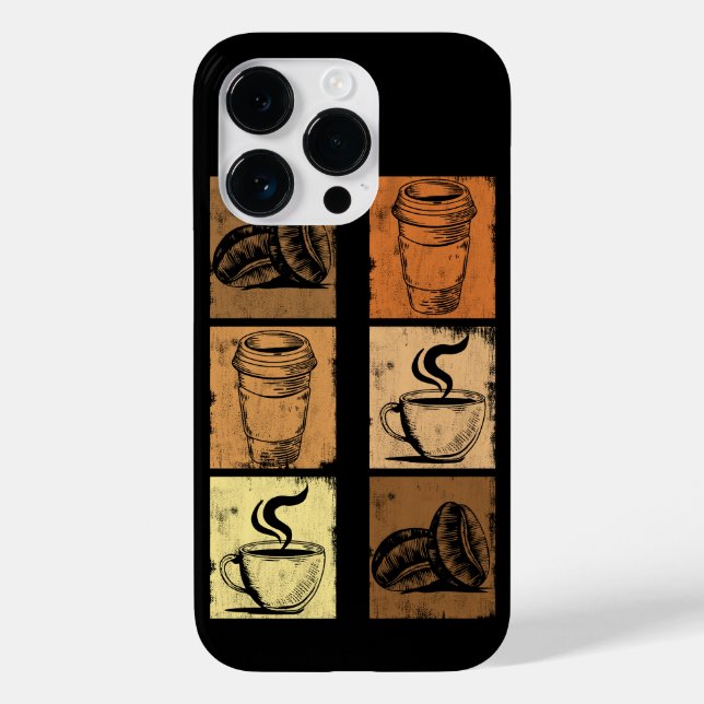 Vintager Kaffee, Koffeinsüchtige Case-Mate iPhone Hülle (Rückseite)