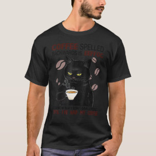 Vintager Kaffee rückwärts geschrieben ist Eeffoc C T-Shirt