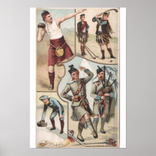 Vintager Kaffee "Schottlands" Arbuckle Bros Poster