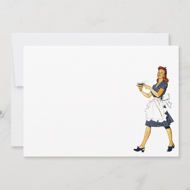 Vintager Kaffeeklatsch klatsch Blank Einladung (Vorderseite)