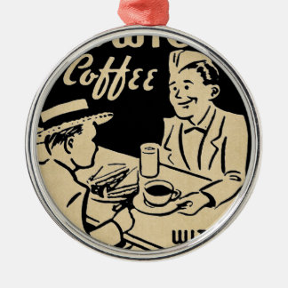 Vintager Kaffeeservice Silbernes Ornament