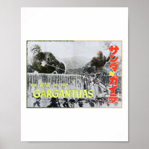 Vintager Kaiju-Monsternkrieg der Gargantua Poster