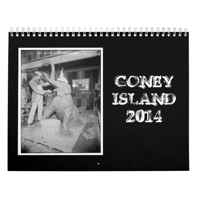 Vintager Kalender der Coney-Insel-2014 (Titelbild)