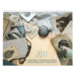 Vintager Kalender der Zusammensetzungs-2016
