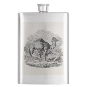 Vintager Kameldromedary-personalisierte Flachmann
