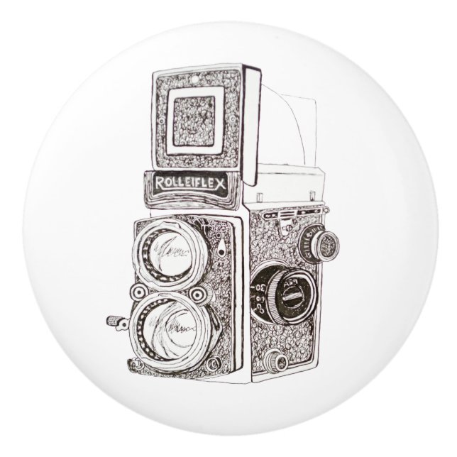 Vintager Kamera-Fach-Griff Keramikknauf (Vorderseite)