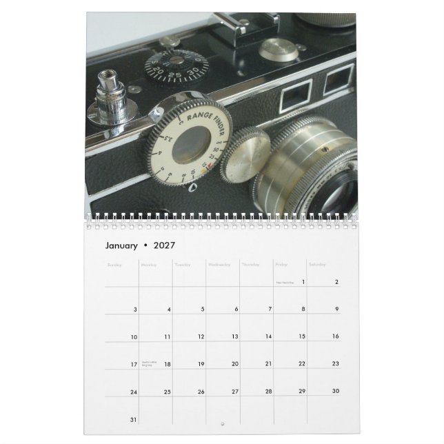 Vintager Kamera-Kalender 2013 Kalender (Jan 2027)