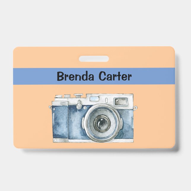 Vintager Kamerabilder mit Name Ausweis (Vorderseite)