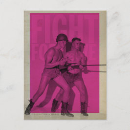 Vintager Kampf für die Liebe Postkarte
