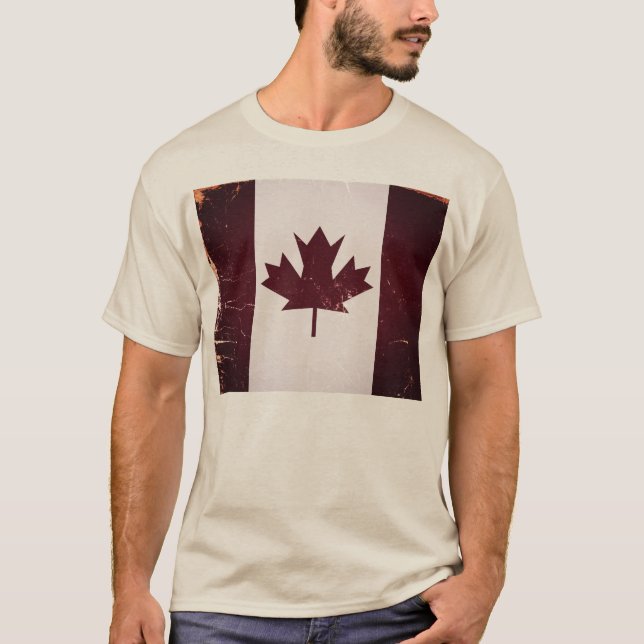 Vintager Kanada-Flaggen-T - Shirt (Vorderseite)