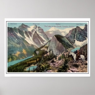 Vintager Kanadier Rockies, Seen in den Wolken Poster