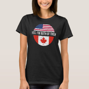 Vintager kanadischer Amerikaner Ja ich bin beide k T-Shirt