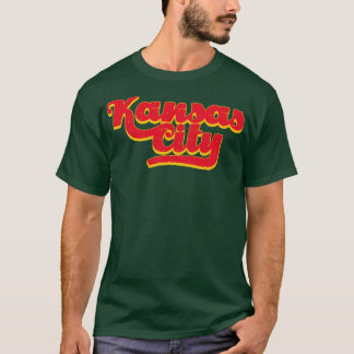 Vintager Kansas-Stadttext T-Shirt