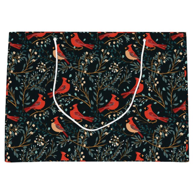 Vintager Kardinal Große Geschenktüte (Vorderseite)