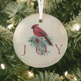 Vintager Kardinal Weihnachtsfeiertag Ornament Aus Glas