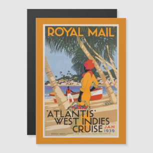 Vintager karibischer Kühlschrankmagnet Magneteinladung