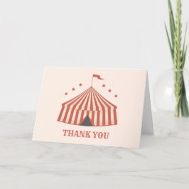 Vintager Karneval Circus Big Top Baby Dusche Dankeskarte